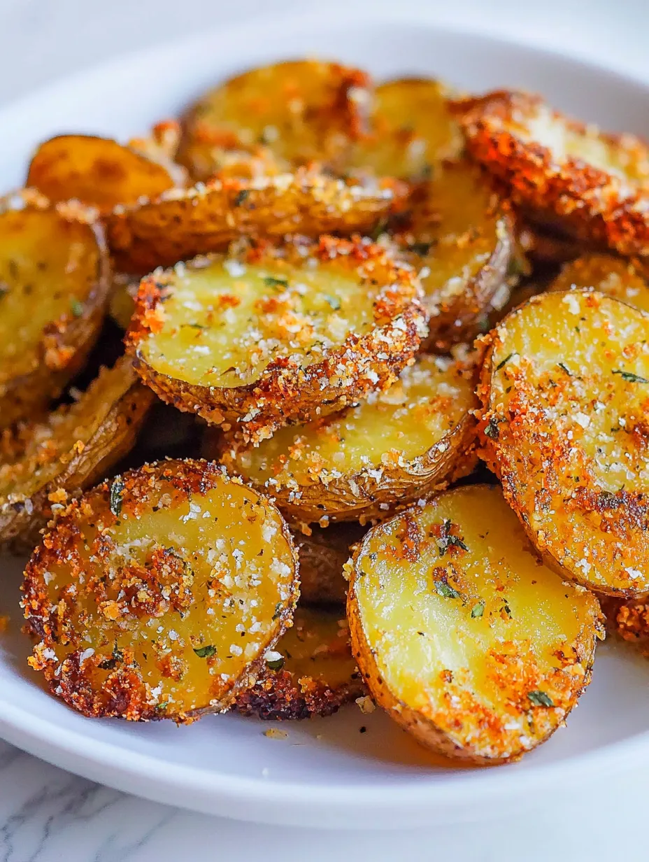 Parmesan Crusted Potatoes with Garlic Butter