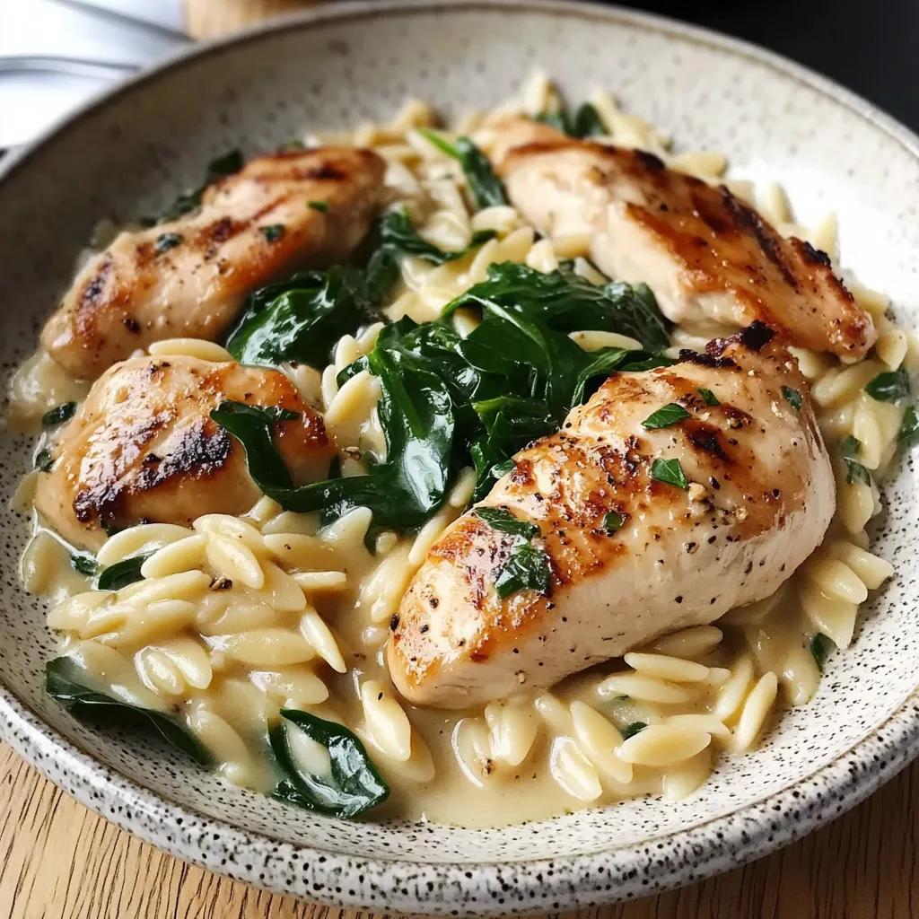 Creamy Boursin Orzo with Chicken