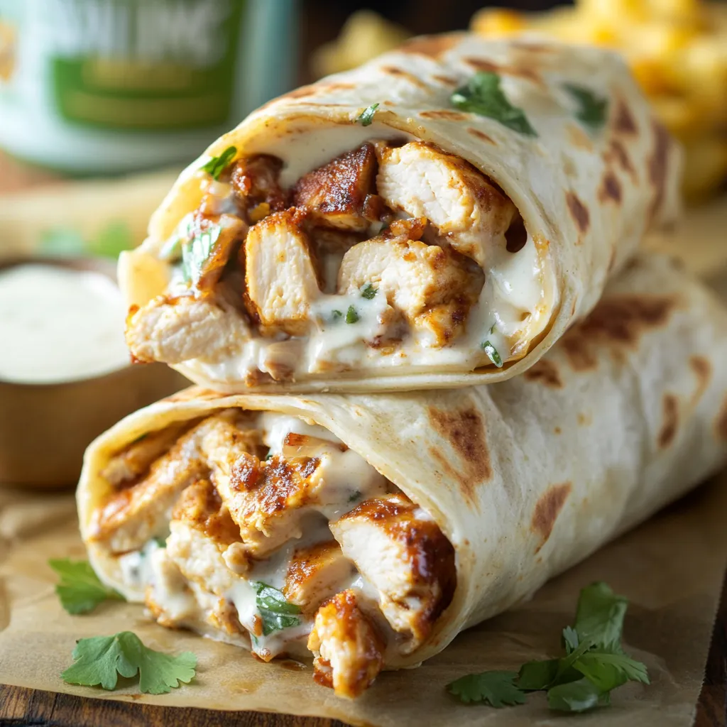 Tasty Chicken Ranch Wraps