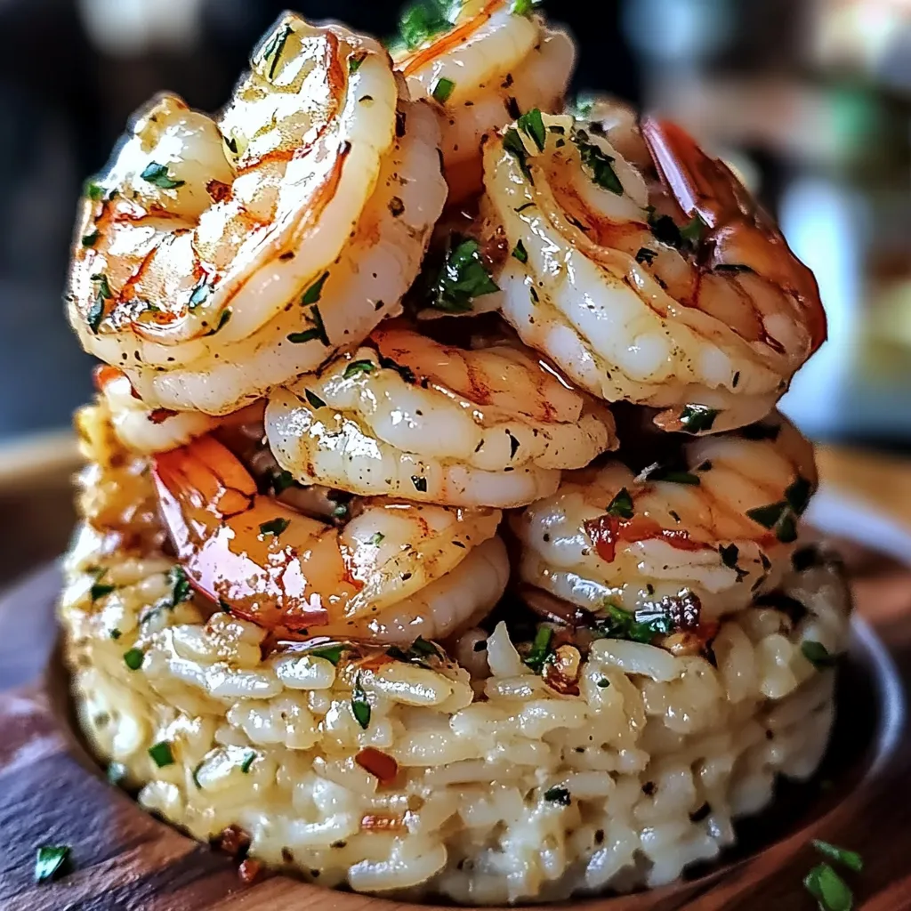 Shrimp and Rice with Garlic Butter