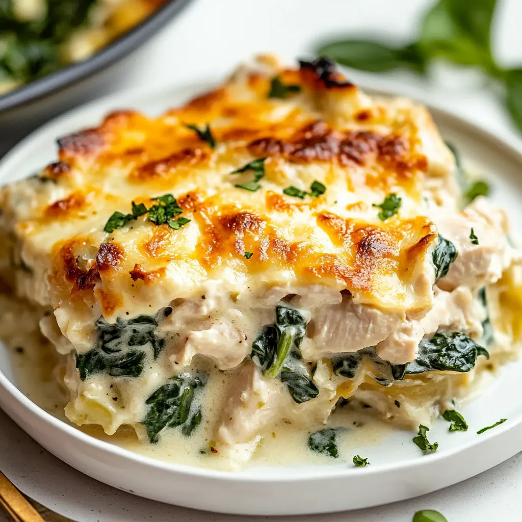 Cheesy Spinach and Chicken Bake