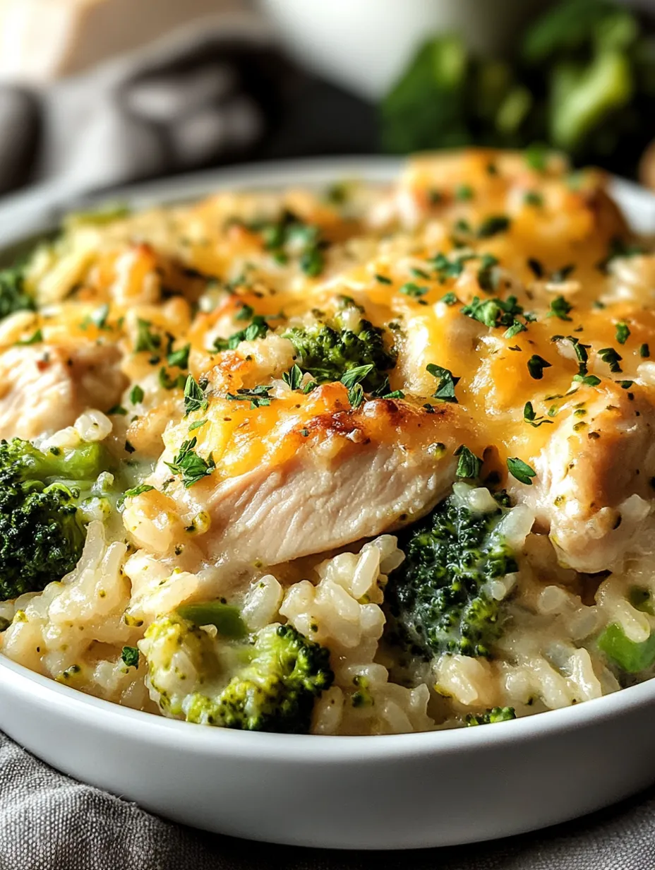 Easy Cheesy Chicken Broccoli Rice Casserole Recipe