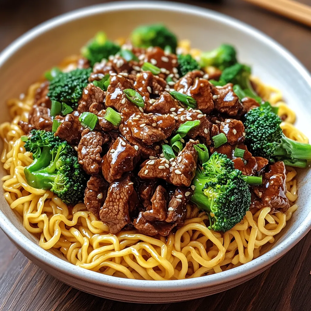 Sticky Beef Noodles Recipe