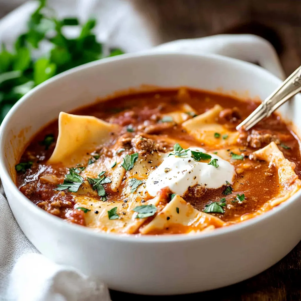 Easy One Pot Lasagna Soup