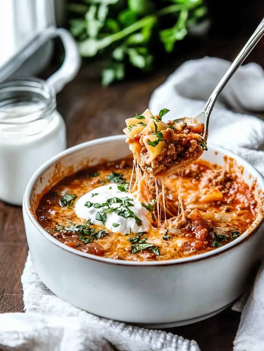 Easy One Pot Lasagna Soup