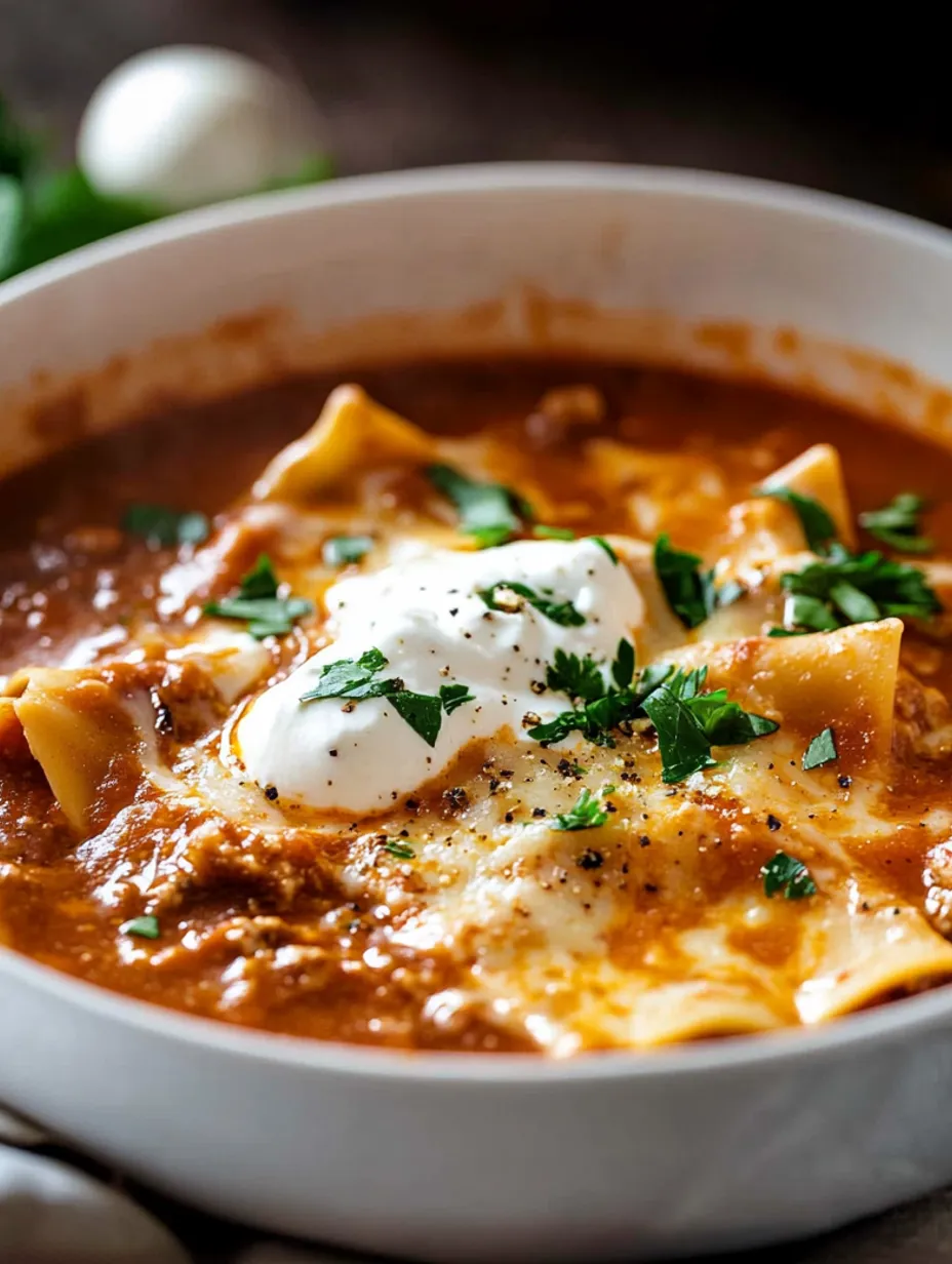Easy One Pot Lasagna Soup