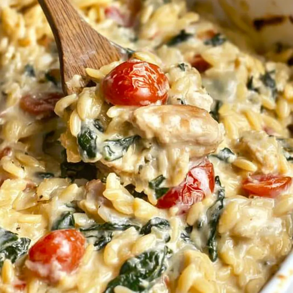 Orzo Tuscan Chicken Bake