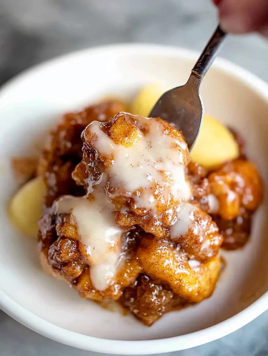 Crock Pot Cinnamon Rolls with Apple