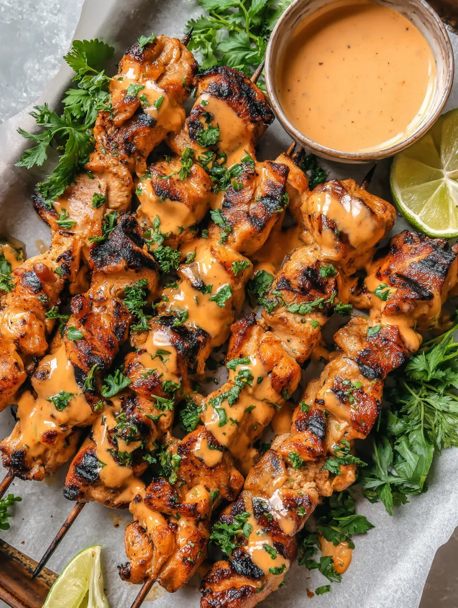 Bang Bang Chicken Skewers