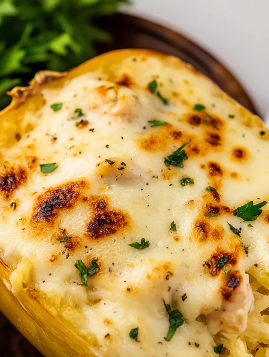 Chicken Alfredo Spaghetti Squash
