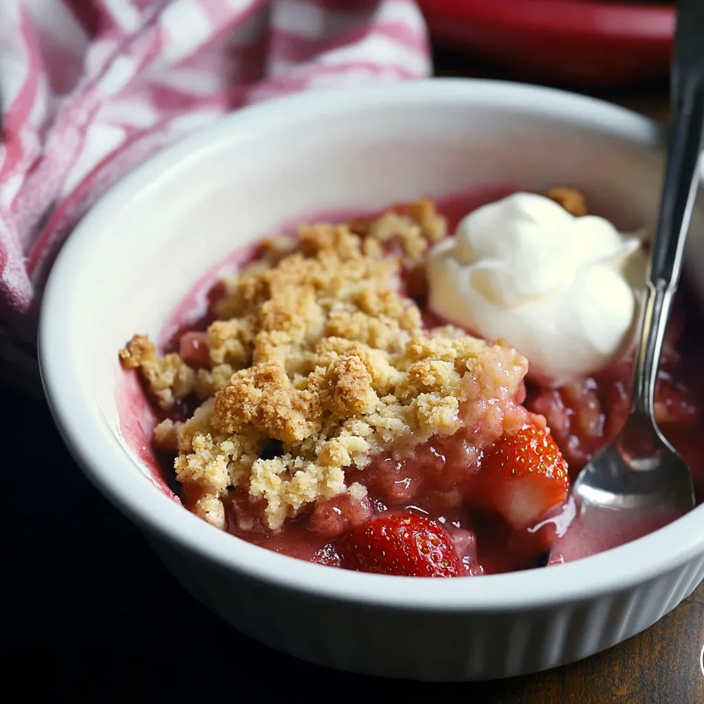 Strawberry Rhubarb Crumble