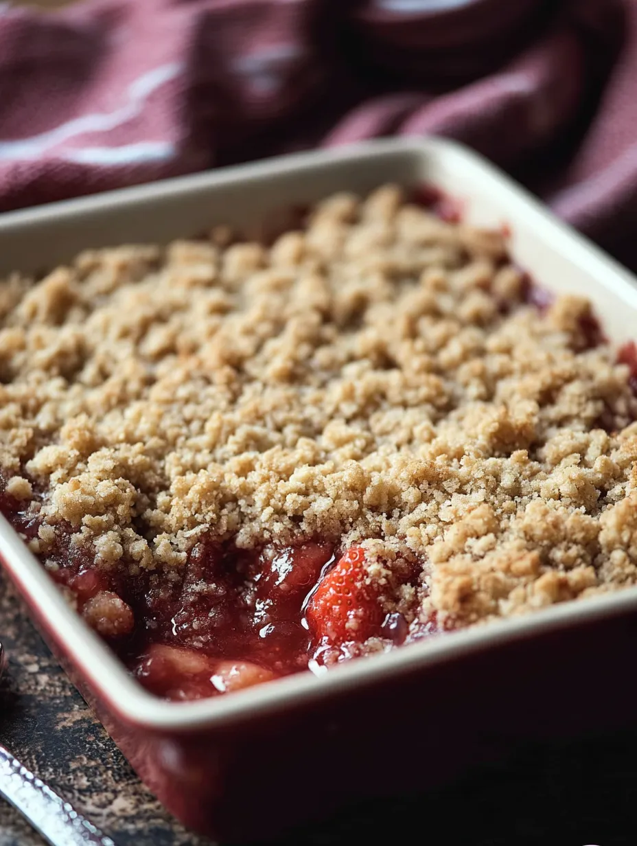 Strawberry Rhubarb Crumble