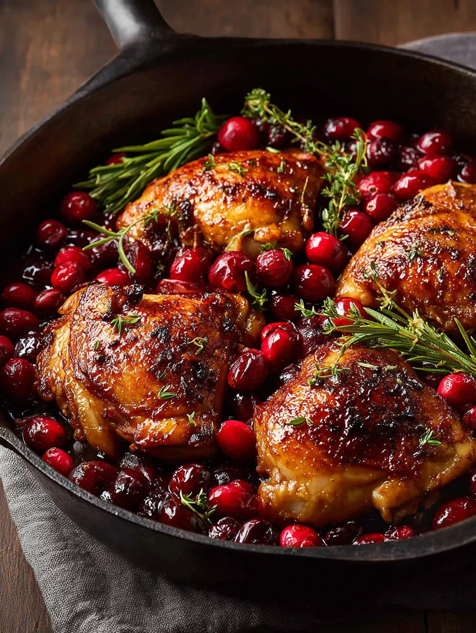 Balsamic Cranberry Roast Chicken