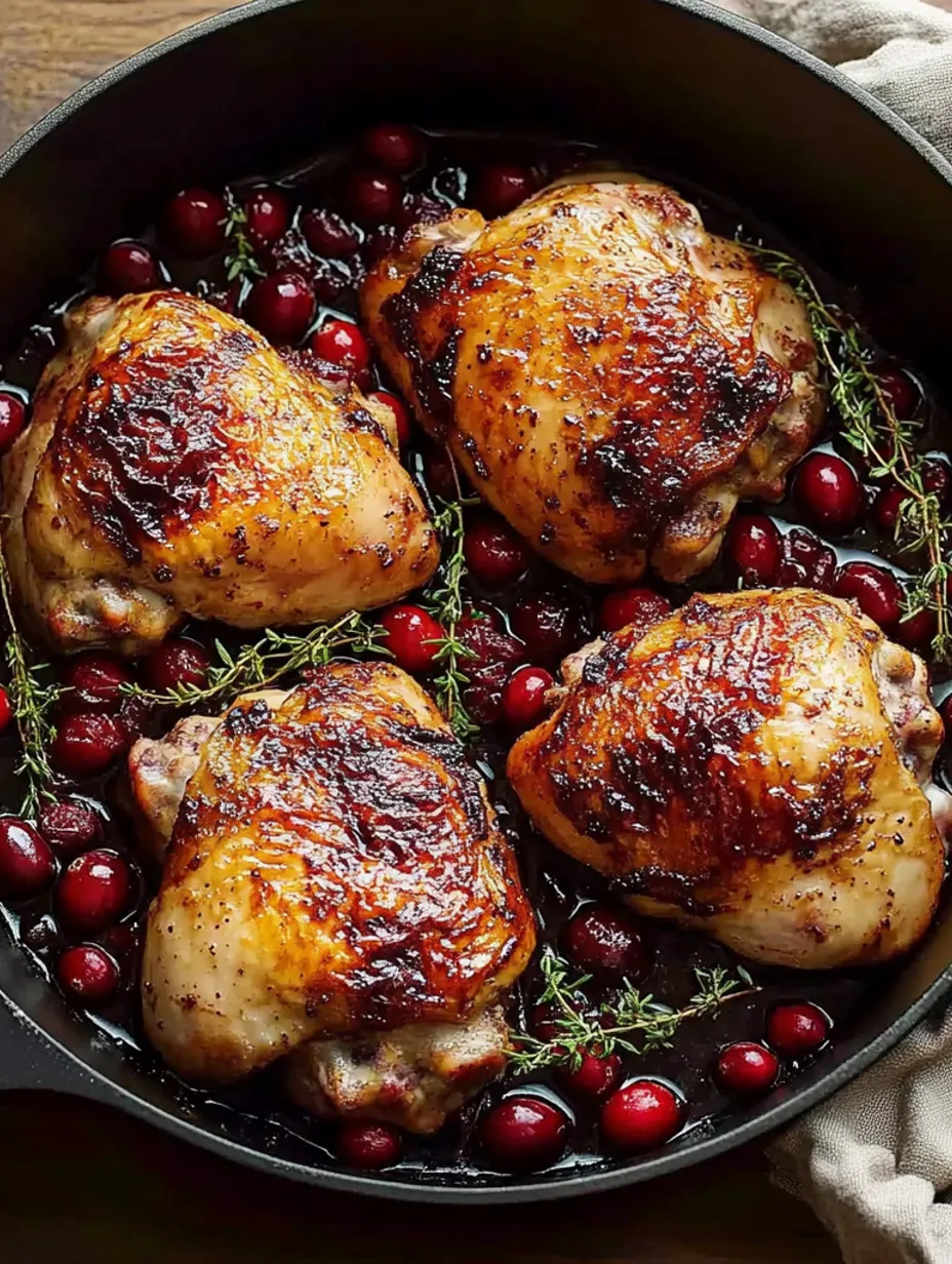 Balsamic Cranberry Roast Chicken