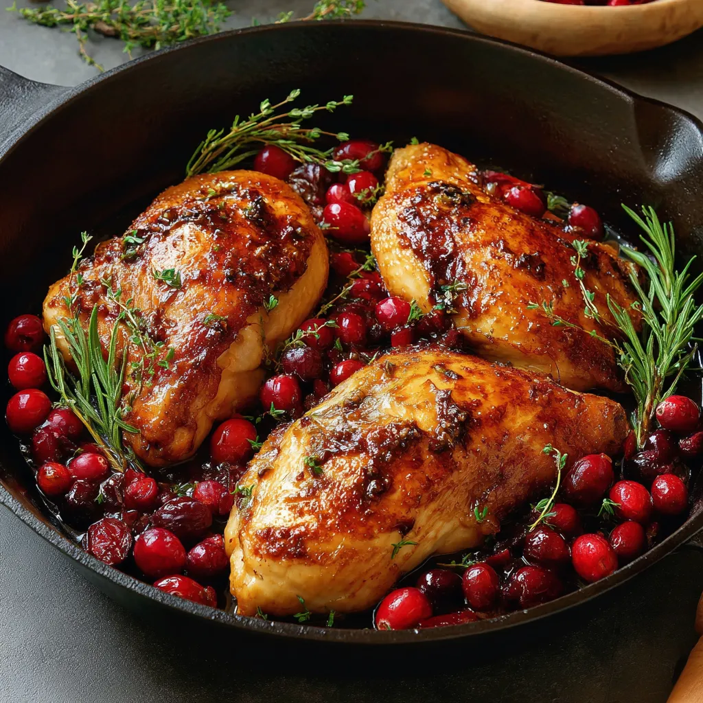 Balsamic Cranberry Roast Chicken