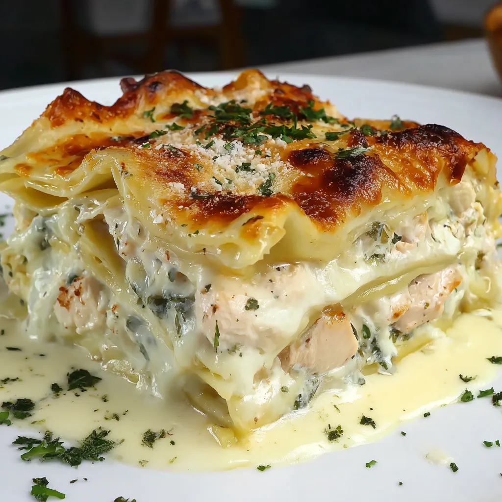 White Cheese Chicken Lasagna Recipe