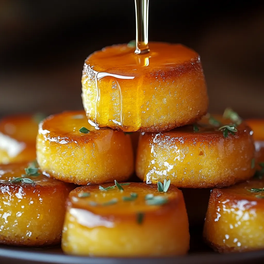 Zoomed-in Country-Style Honey Butter Cornbread Bites