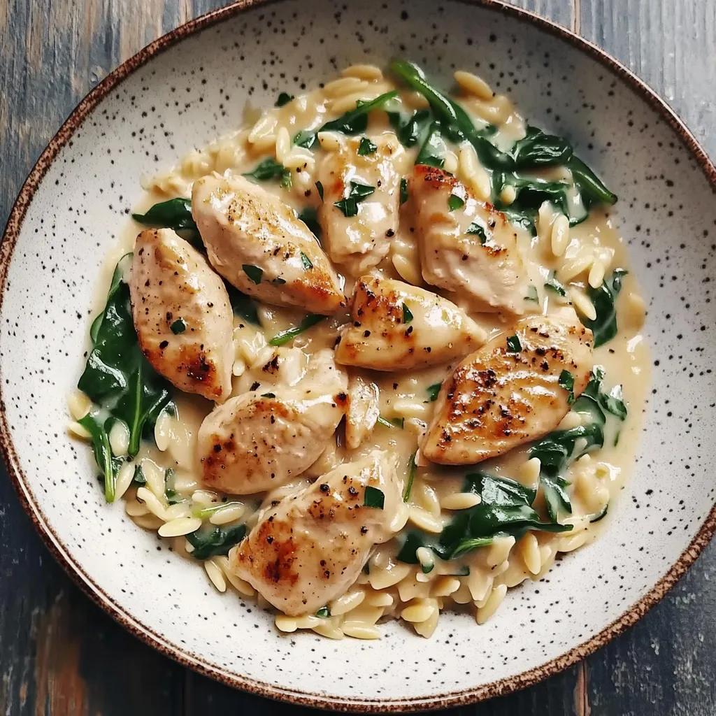 Easy Boursin Orzo with Chicken