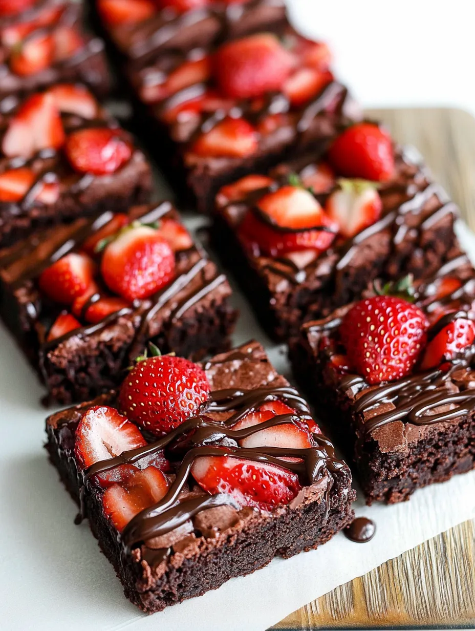 Chocolate-Covered Strawberry Brownies Recipe