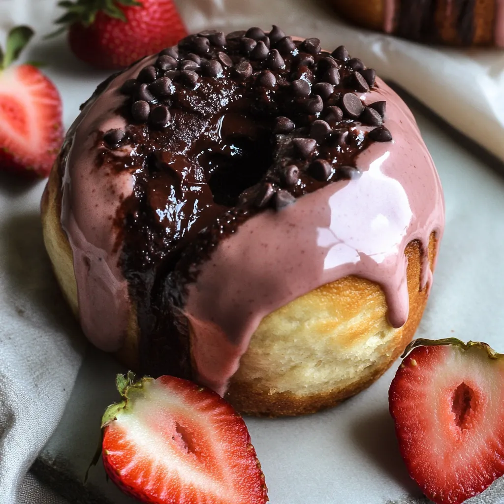 Strawberry Cream Chocolate Buns