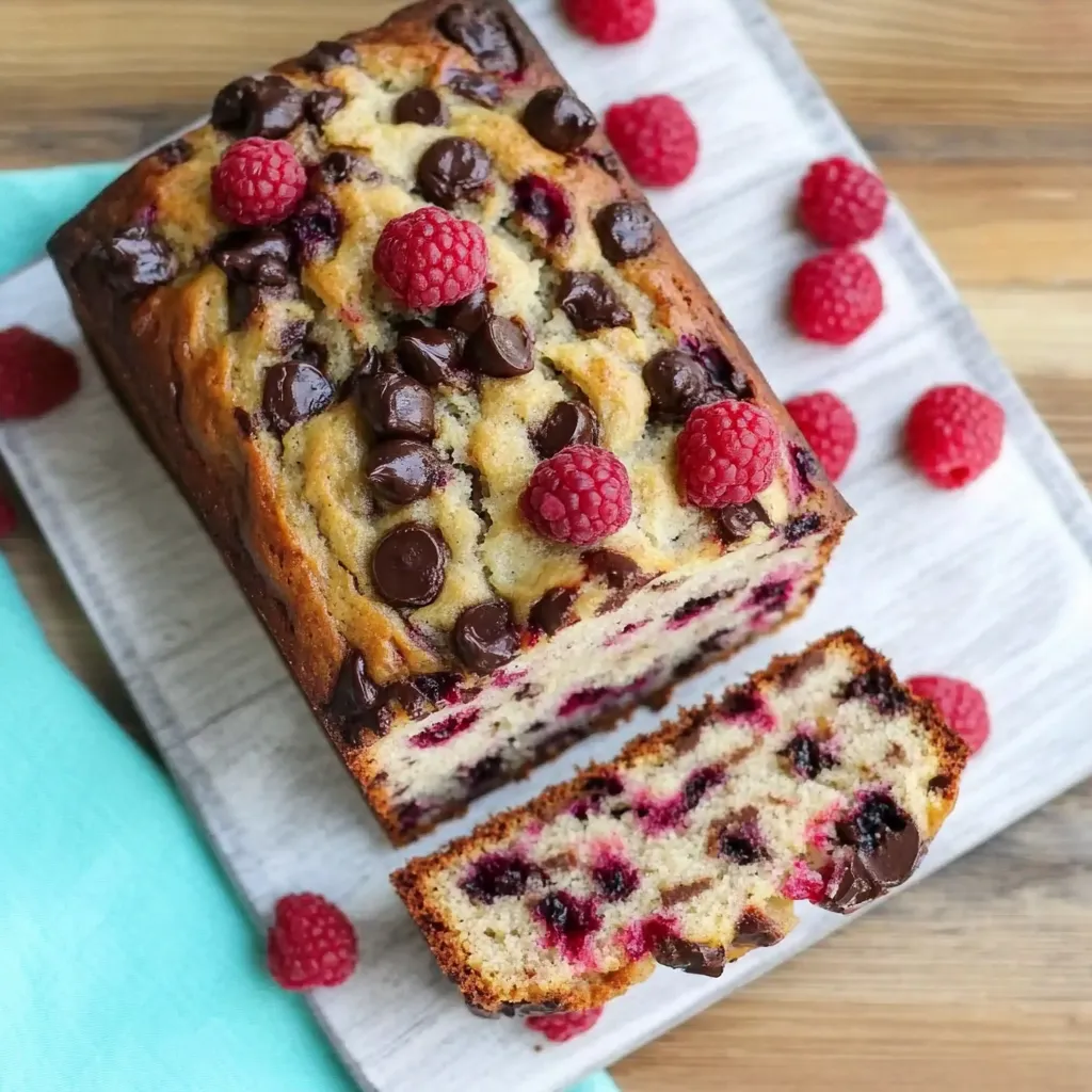 Chocolate Raspberry Banana Bread