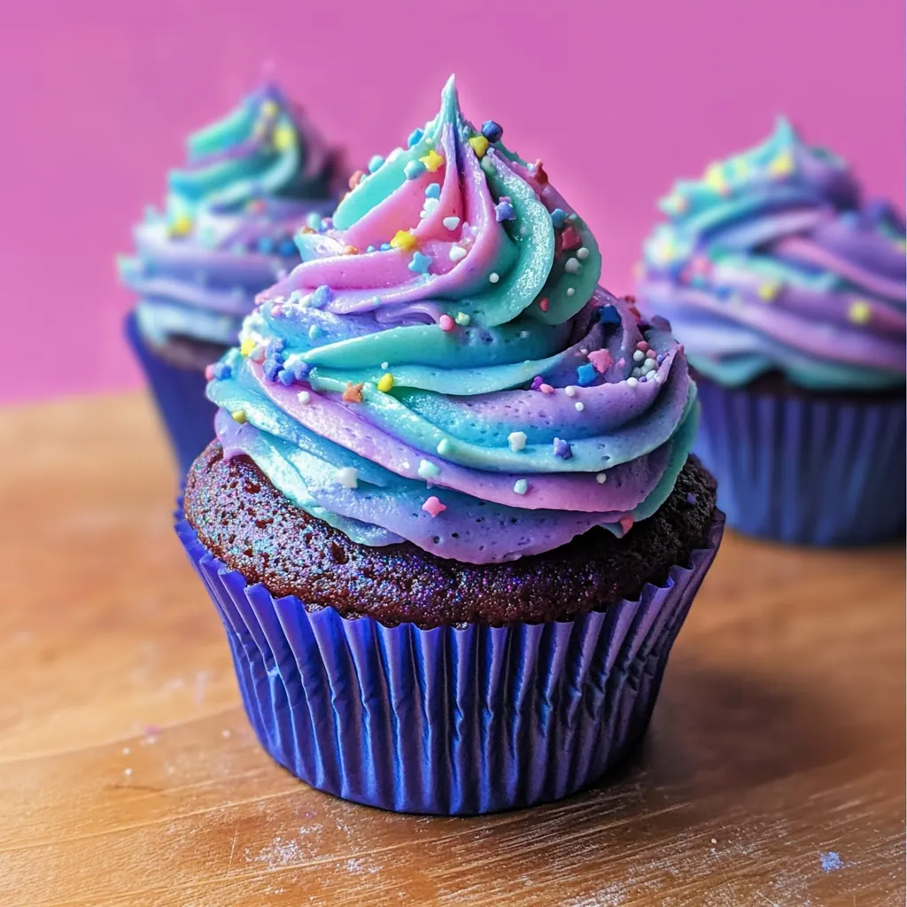 Cosmic Galaxy Cupcakes