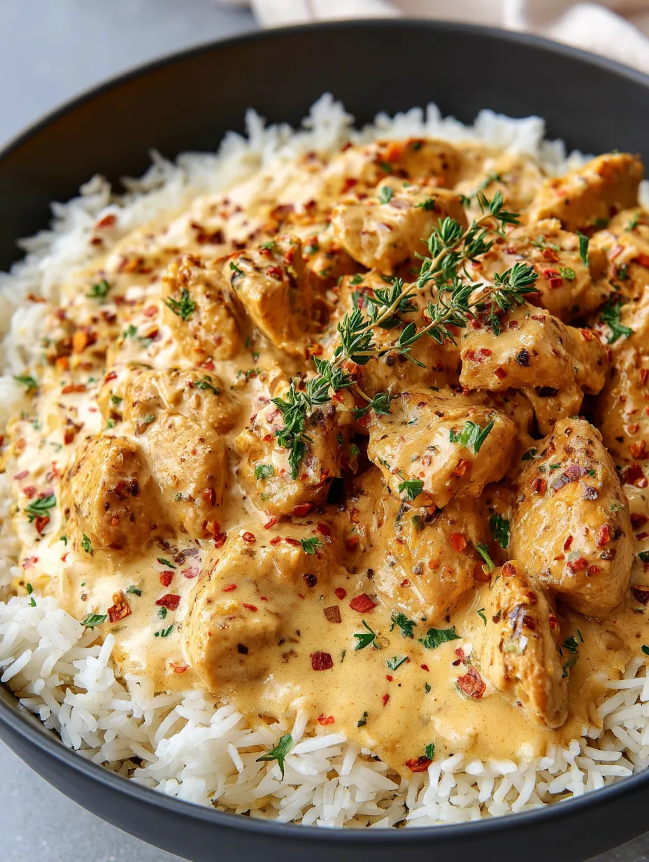 Creamy Smothered Chicken and Rice