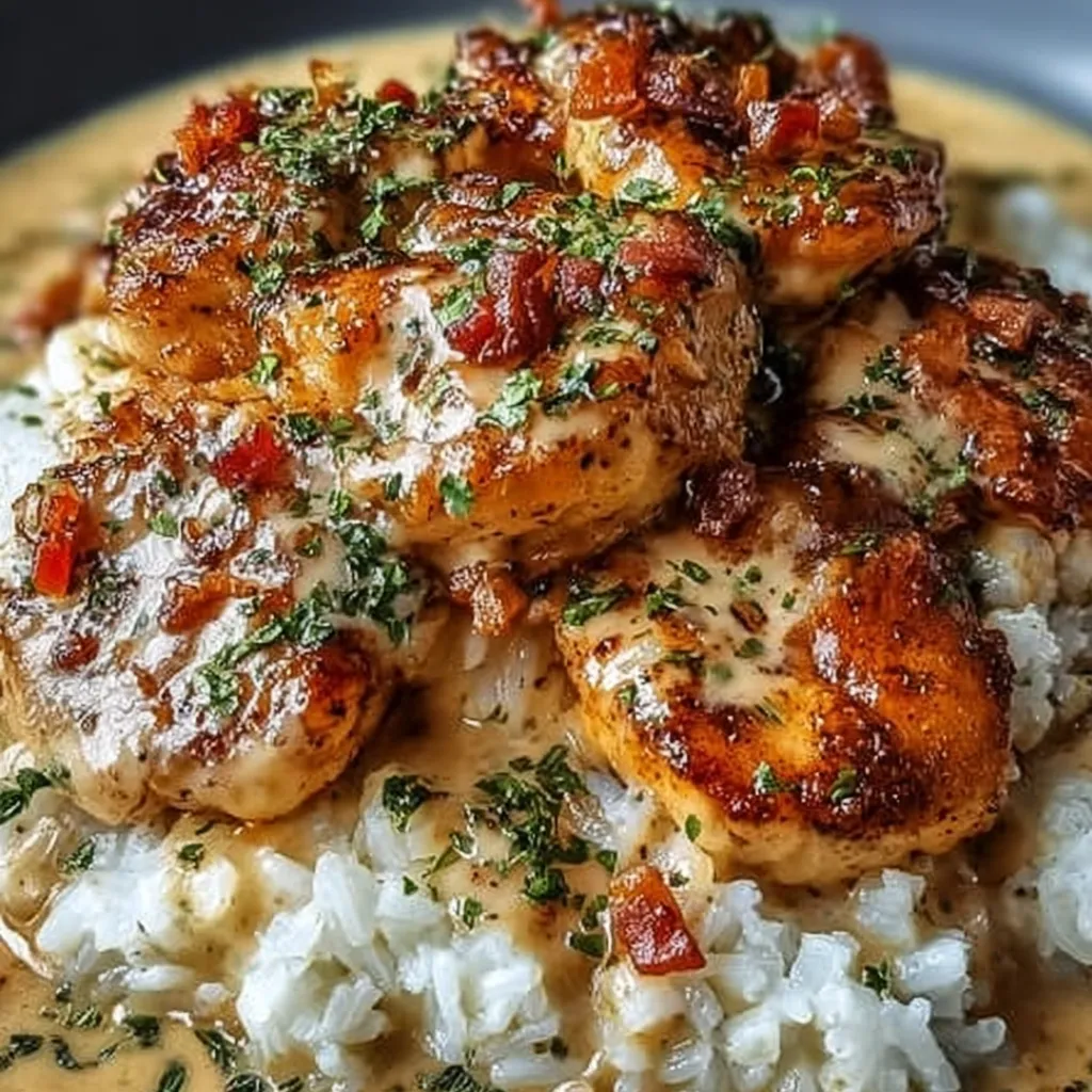 Smothered Cajun Chicken and Creamy Ranch Rice