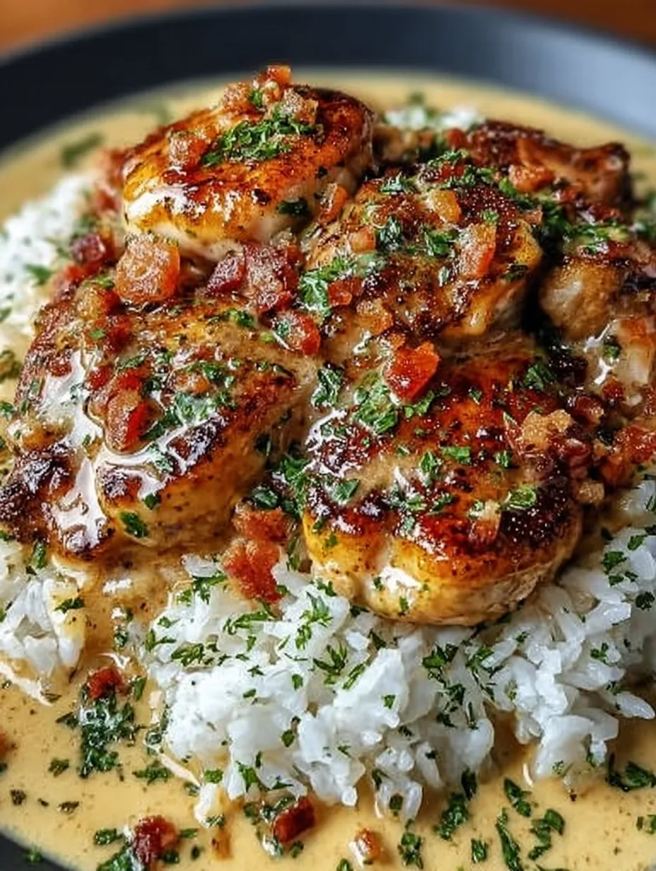 Smothered Cajun Chicken and Creamy Ranch Rice