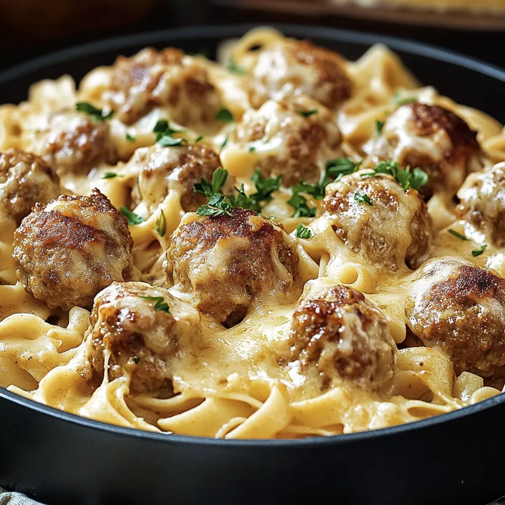 Swedish Meatball Noodle Bake