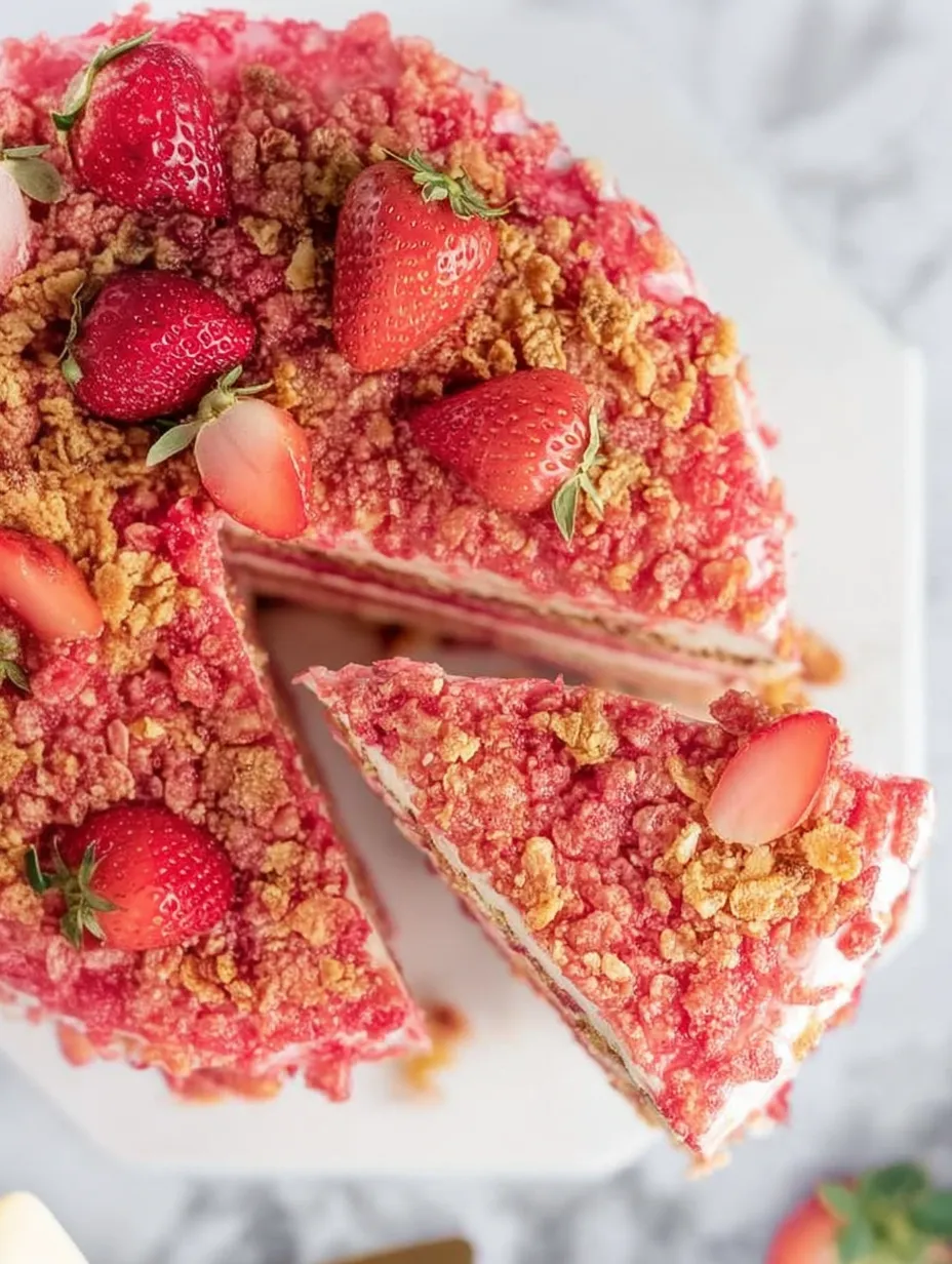 Strawberry Crunch Cake Recipe