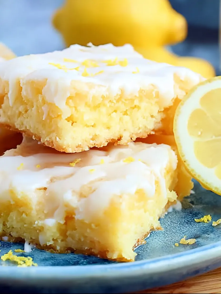 Best Lemon Brownies Recipe (With Lemony Glaze)