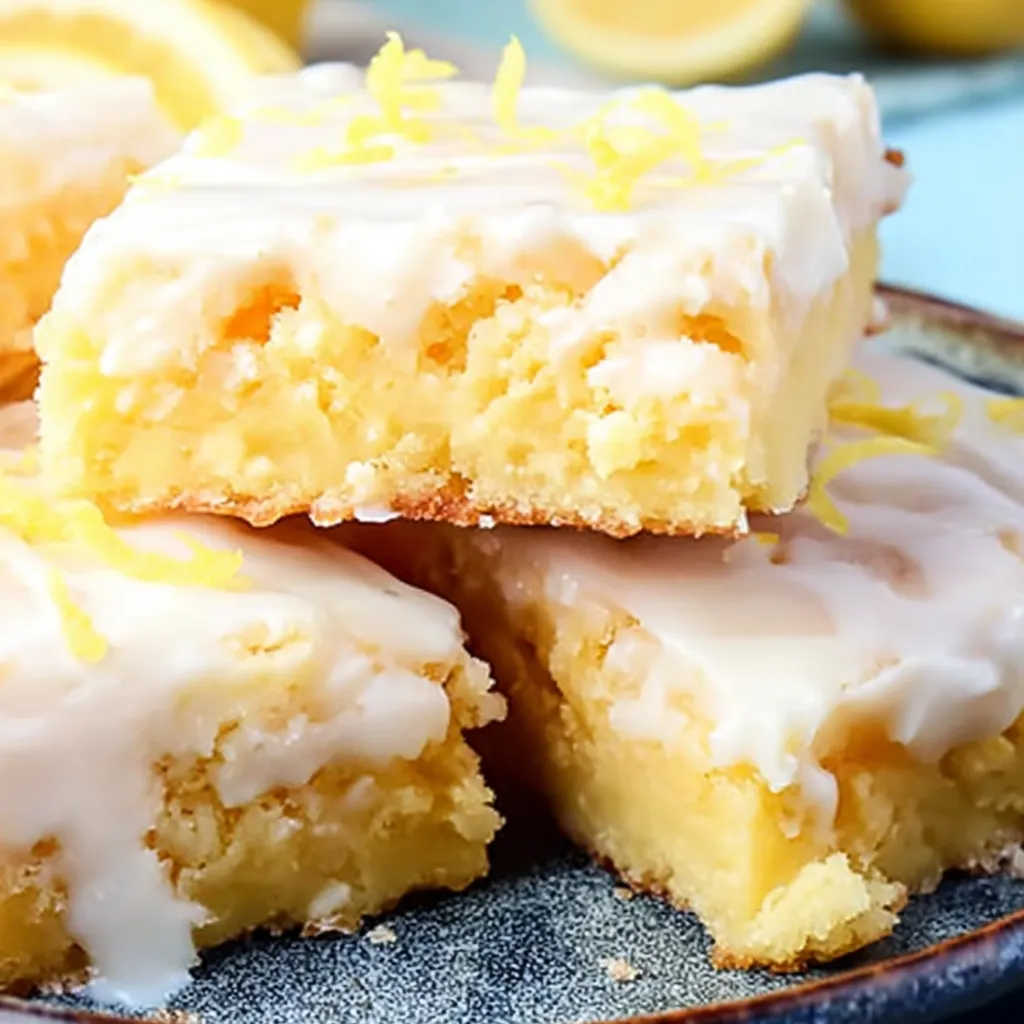 Best Lemon Brownies Recipe (With Lemony Glaze)