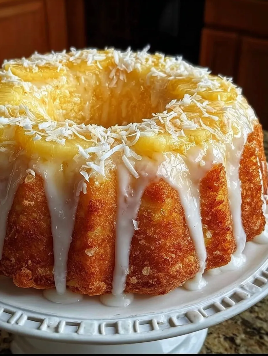 Pineapple Cream Cheese Bundt Cake