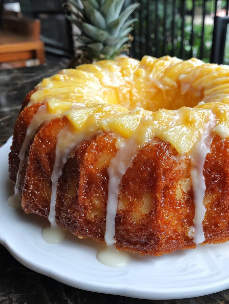 Pineapple Cream Cheese Bundt Cake