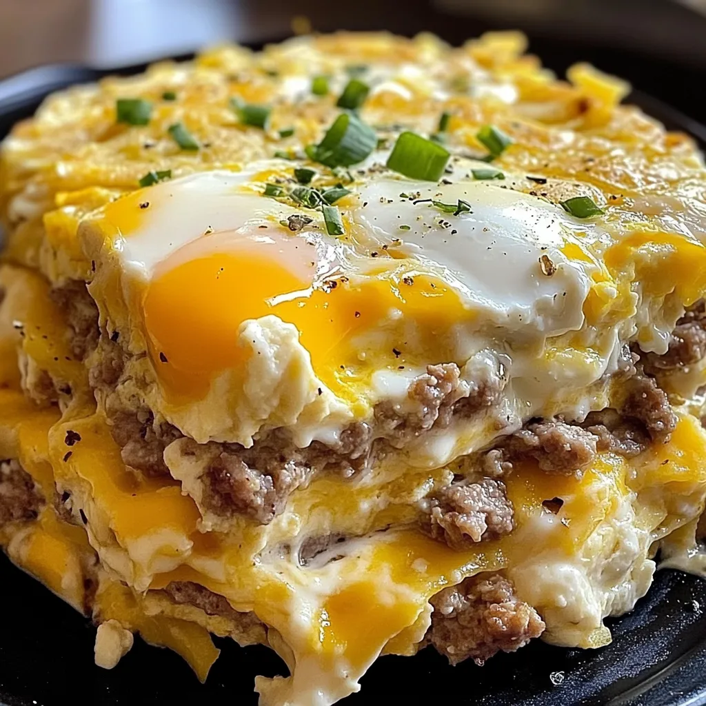 Sausage, Egg, and Cream Cheese Hashbrown Casserole