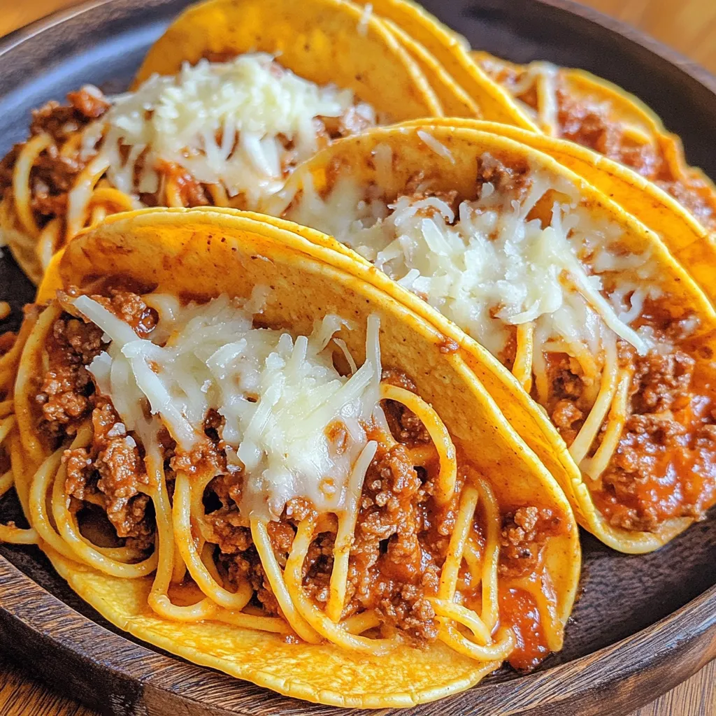 Spaghetti Tacos Ground Beef