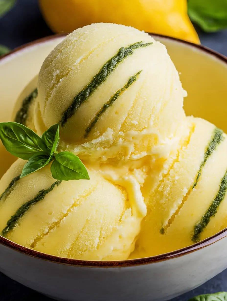 The Delightful Lemon Basil Sorbet