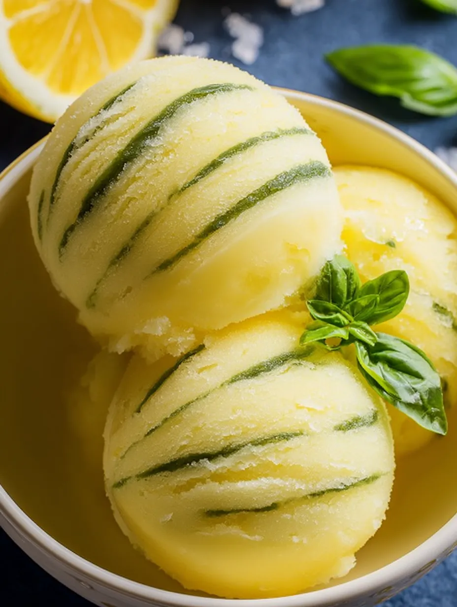 The Delightful Lemon Basil Sorbet