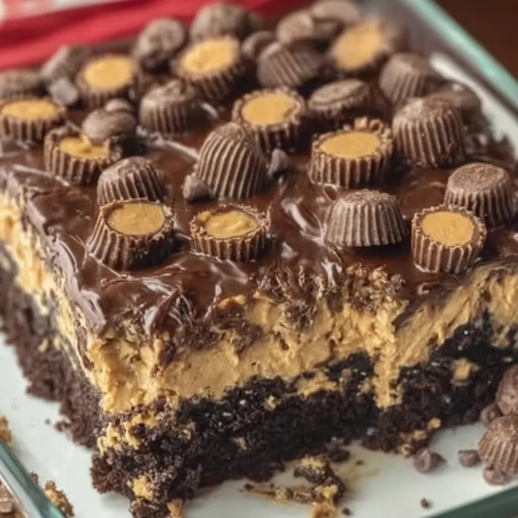 Reese’s Peanut Butter Earthquake Cake