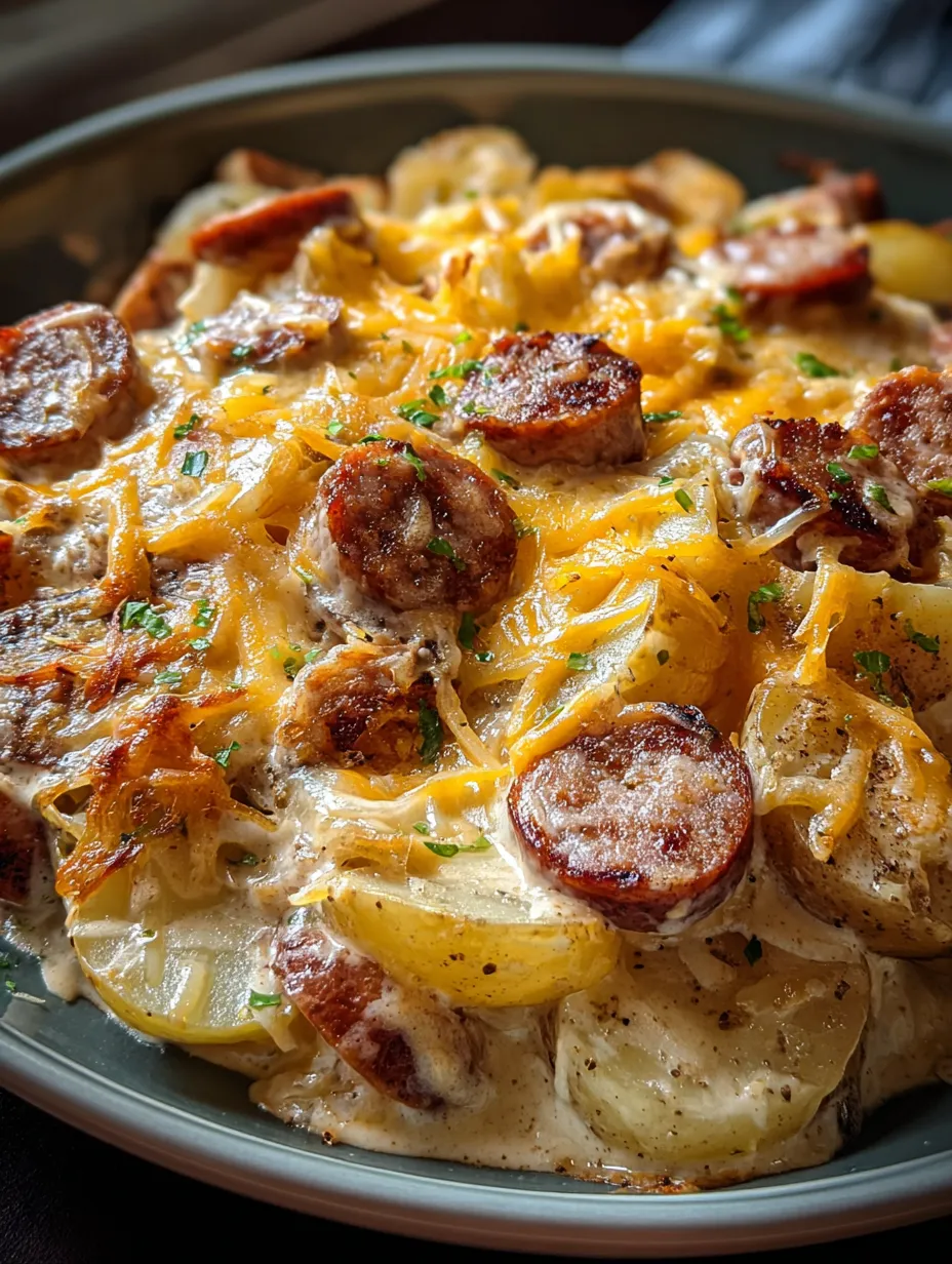 Creamy Sausage & Potato Bake