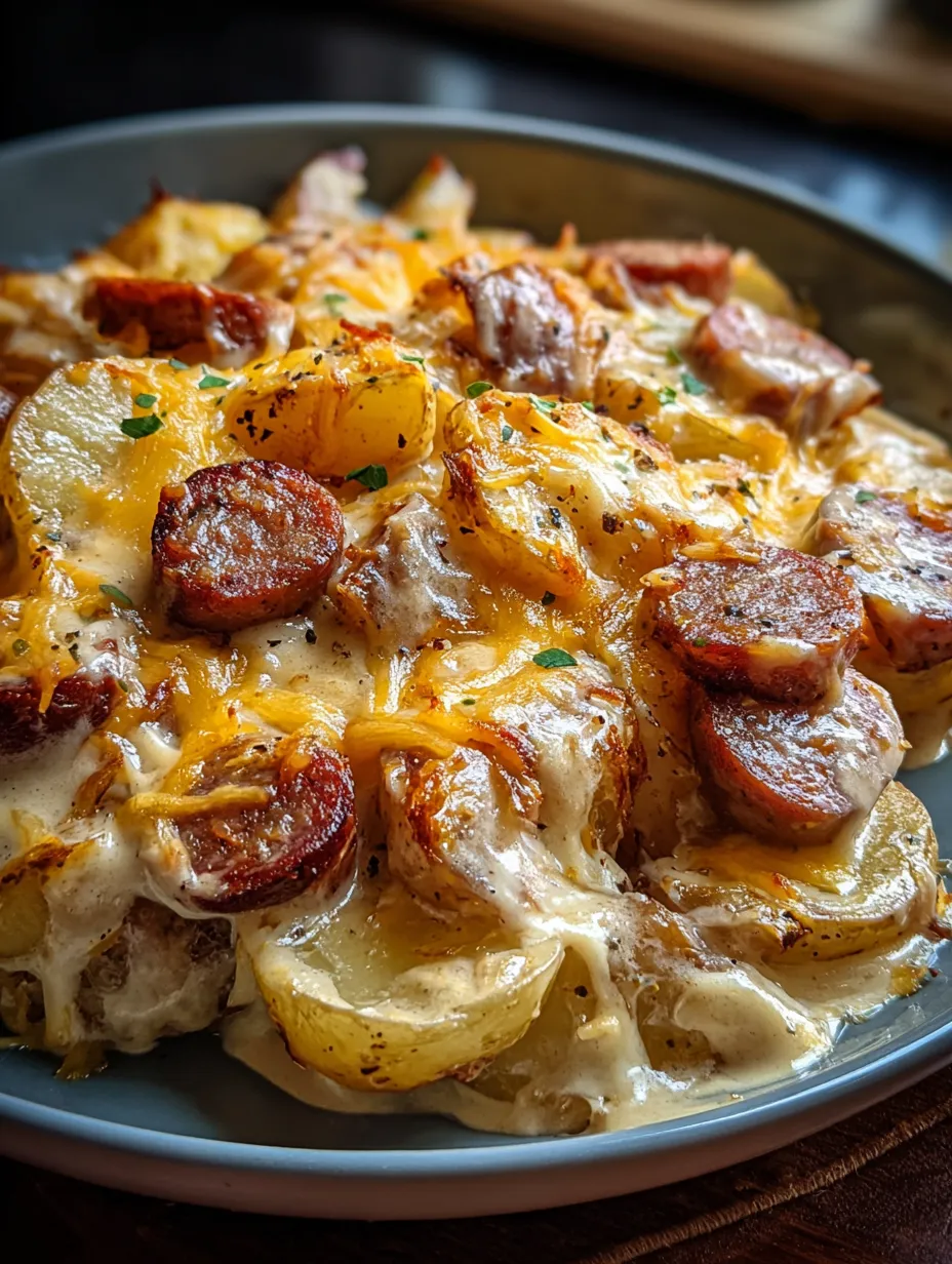 Creamy Sausage & Potato Bake