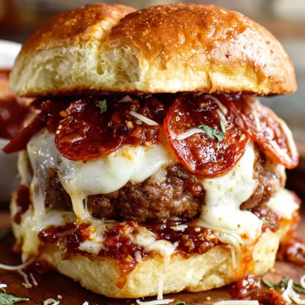 Pizza Burgers Pepperoni Mozzarella