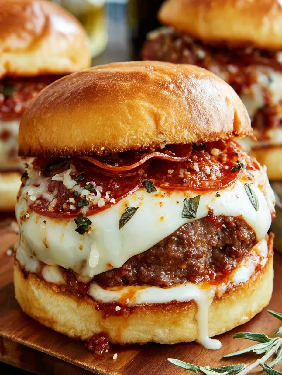 Pizza Burgers Pepperoni Mozzarella
