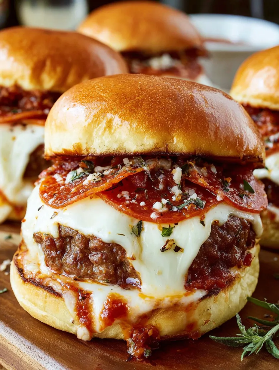 Pizza Burgers Pepperoni Mozzarella