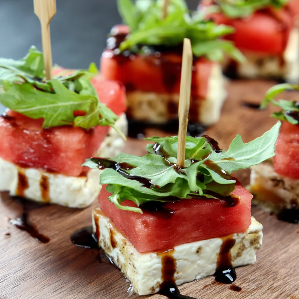 Watermelon Brie Bites