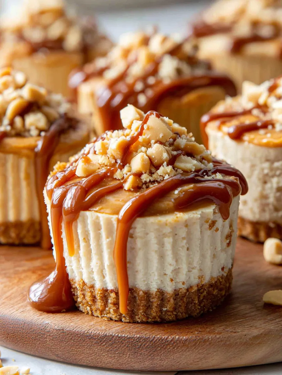 Peanut Butter Cottage Cheese Cheesecake Cups