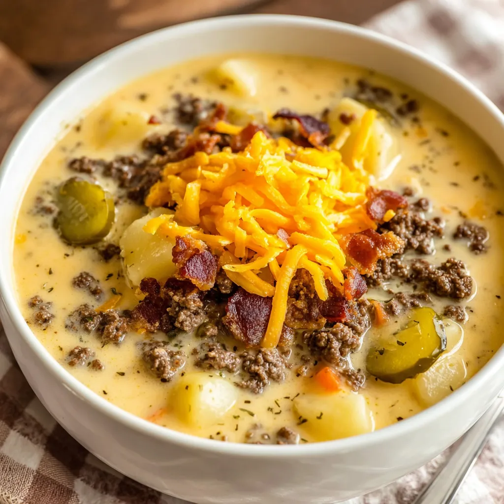 Creamy Cheeseburger Soup