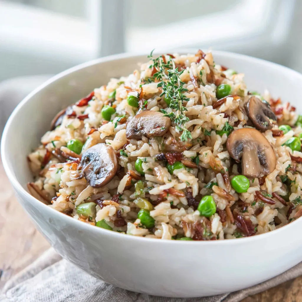 Super Easy Wild Rice Mushroom Pilaf