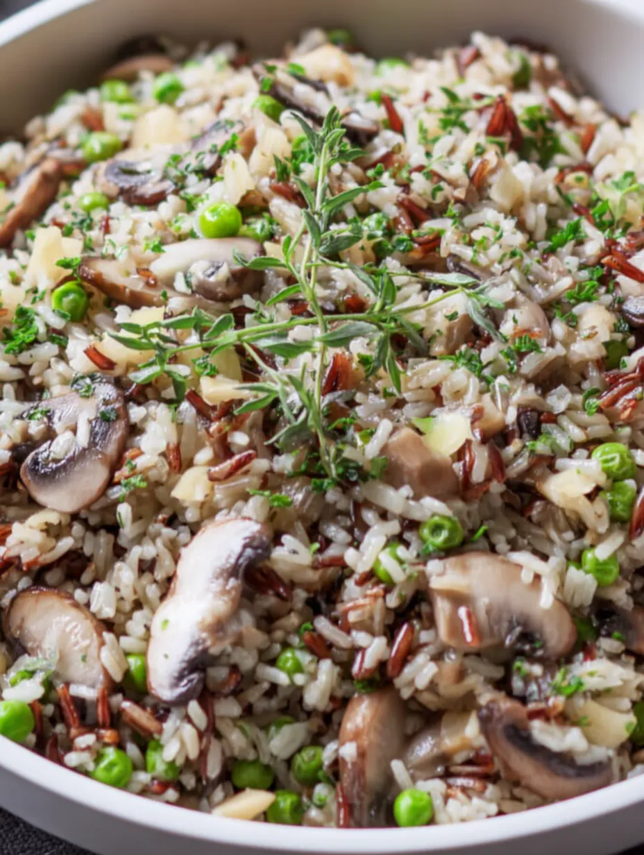 Super Easy Wild Rice Mushroom Pilaf
